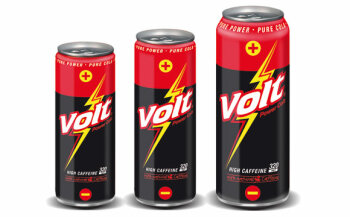 4 Energie in drei Größen: Die Volt Power Cola gibt es in der 250-, 330- und 500-ml-Dose.