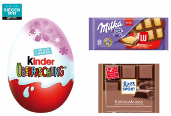 Mädchen-Ei, Milka Alpenmilch Schokolade & LU Kekse, Kakao-Mousse