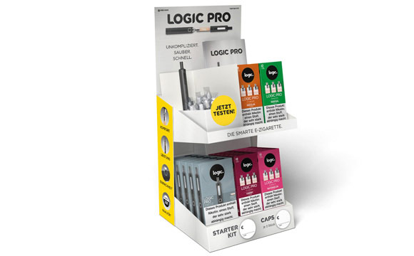 Japan Tobacco International stattet die Displays der Logic Pro und Curv zusätzlich mit Informationsbroschüren aus.